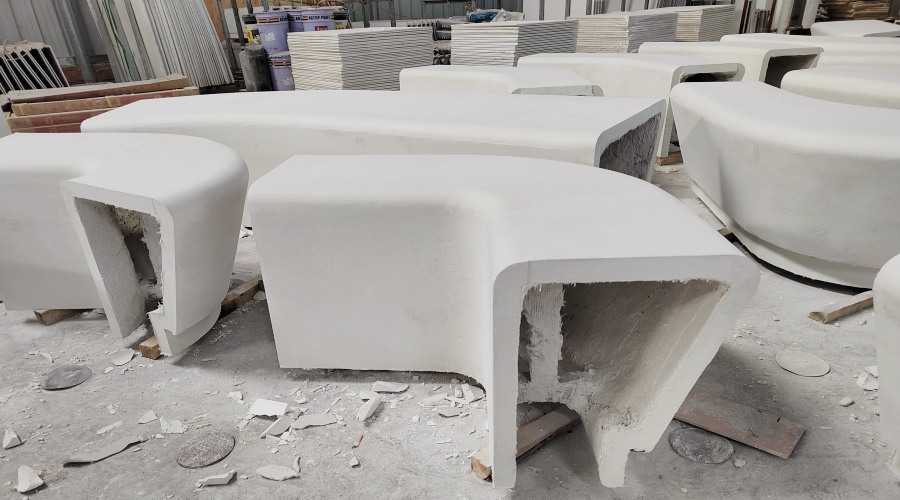 浙江實驗小學UHPC坐凳樹池產品