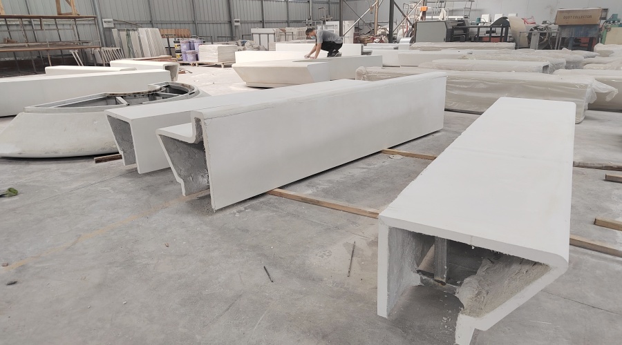 浙江實驗小學UHPC坐凳樹池產品