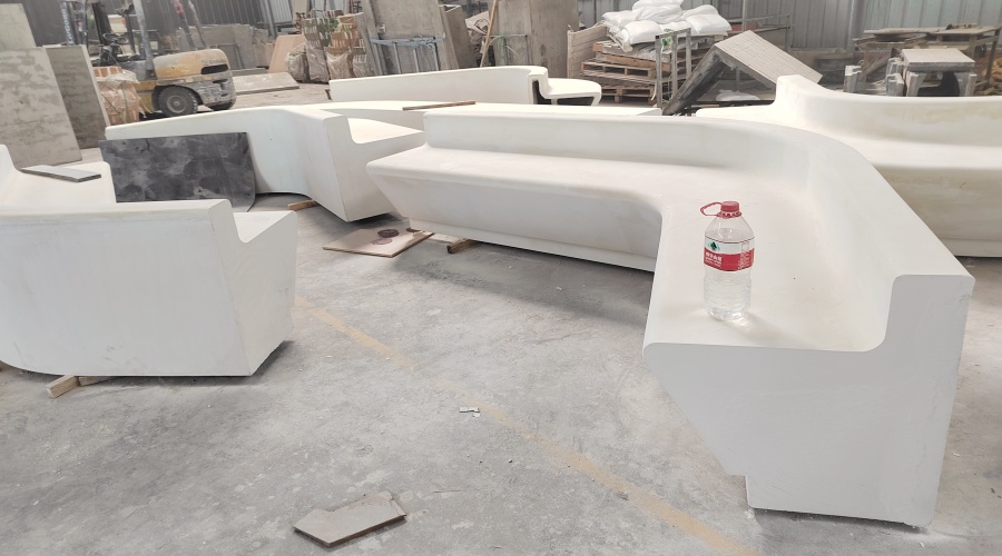 浙江實驗小學UHPC坐凳樹池產品