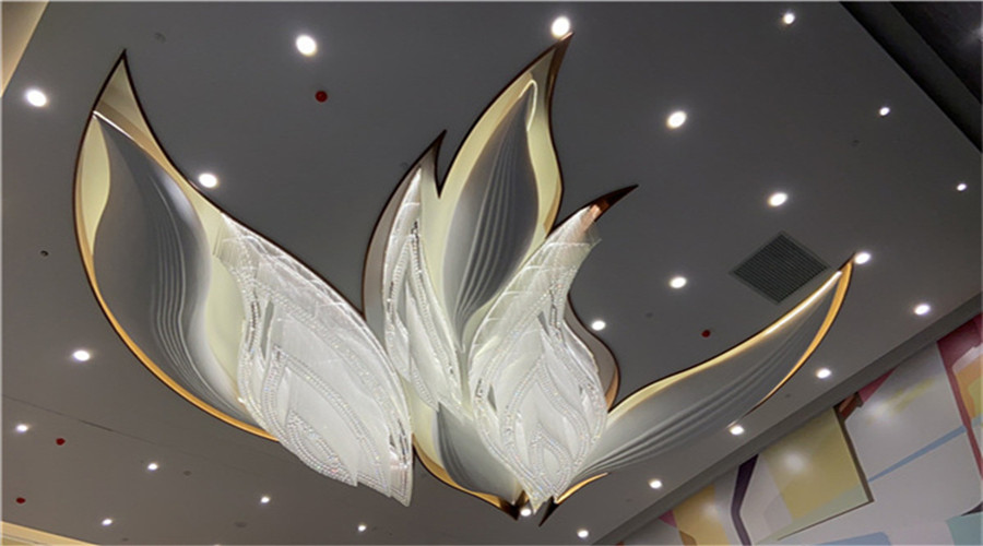 廣墾天河商業中心GRG仿葉子造型